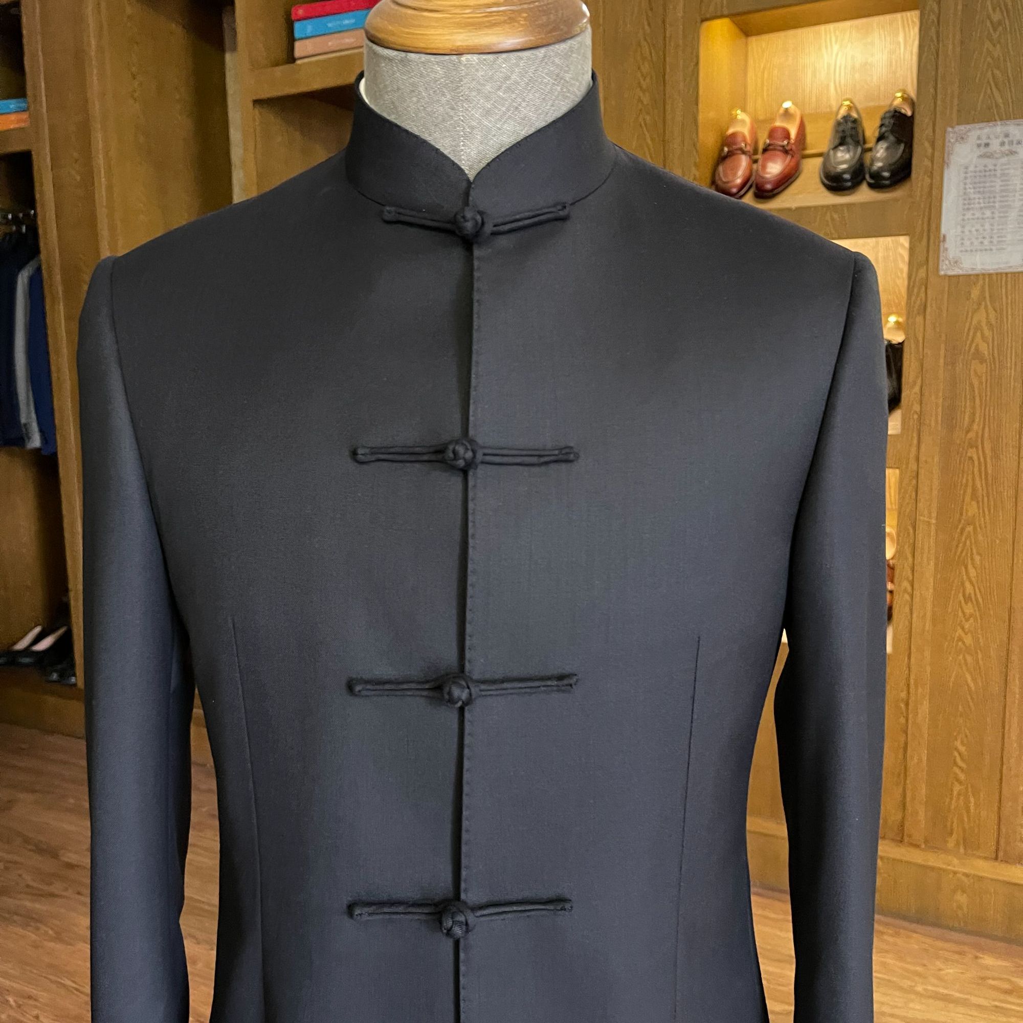 柏昊森/男士男款立领盘扣中山装中国风中式上衣外套唐装国风高档