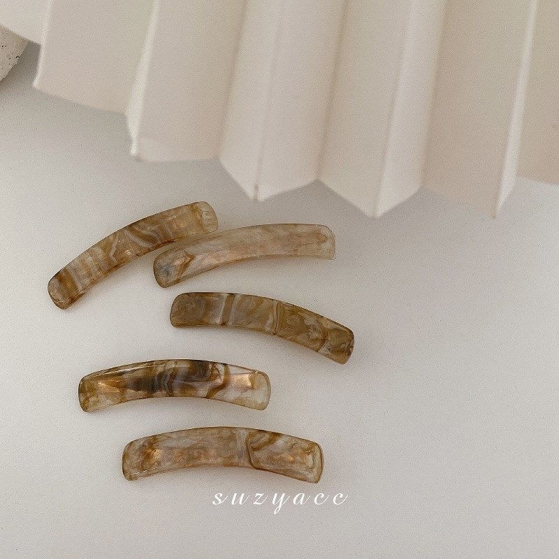 复古夹碎发发饰刘海夹侧边小众设计感弧形鸭嘴边夹一字夹发夹百搭