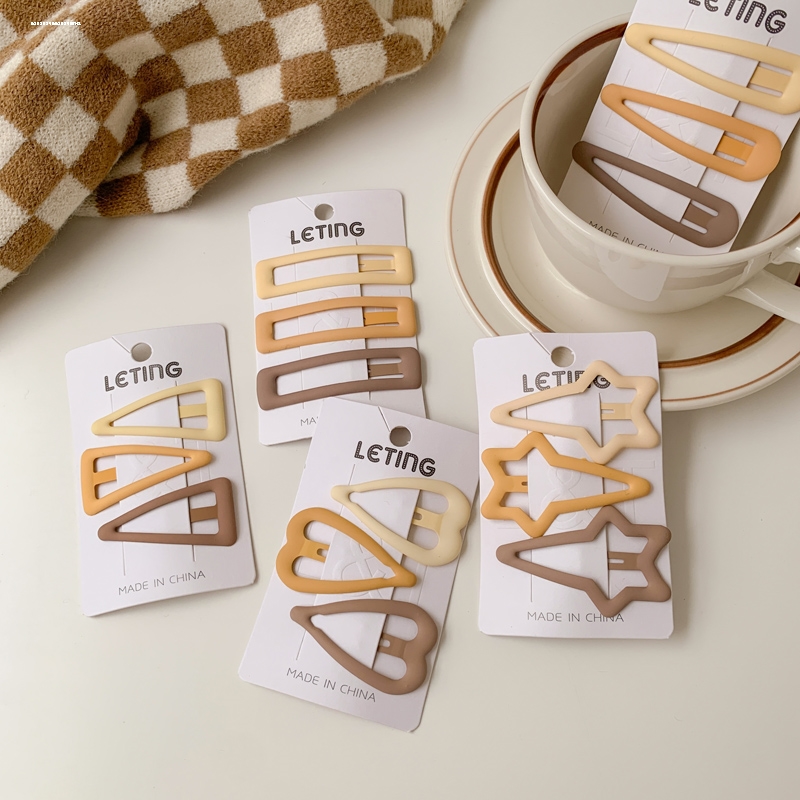 前额少女简约复古发饰质感发卡碎发夹砂质新款刘海夹韩版侧边夹