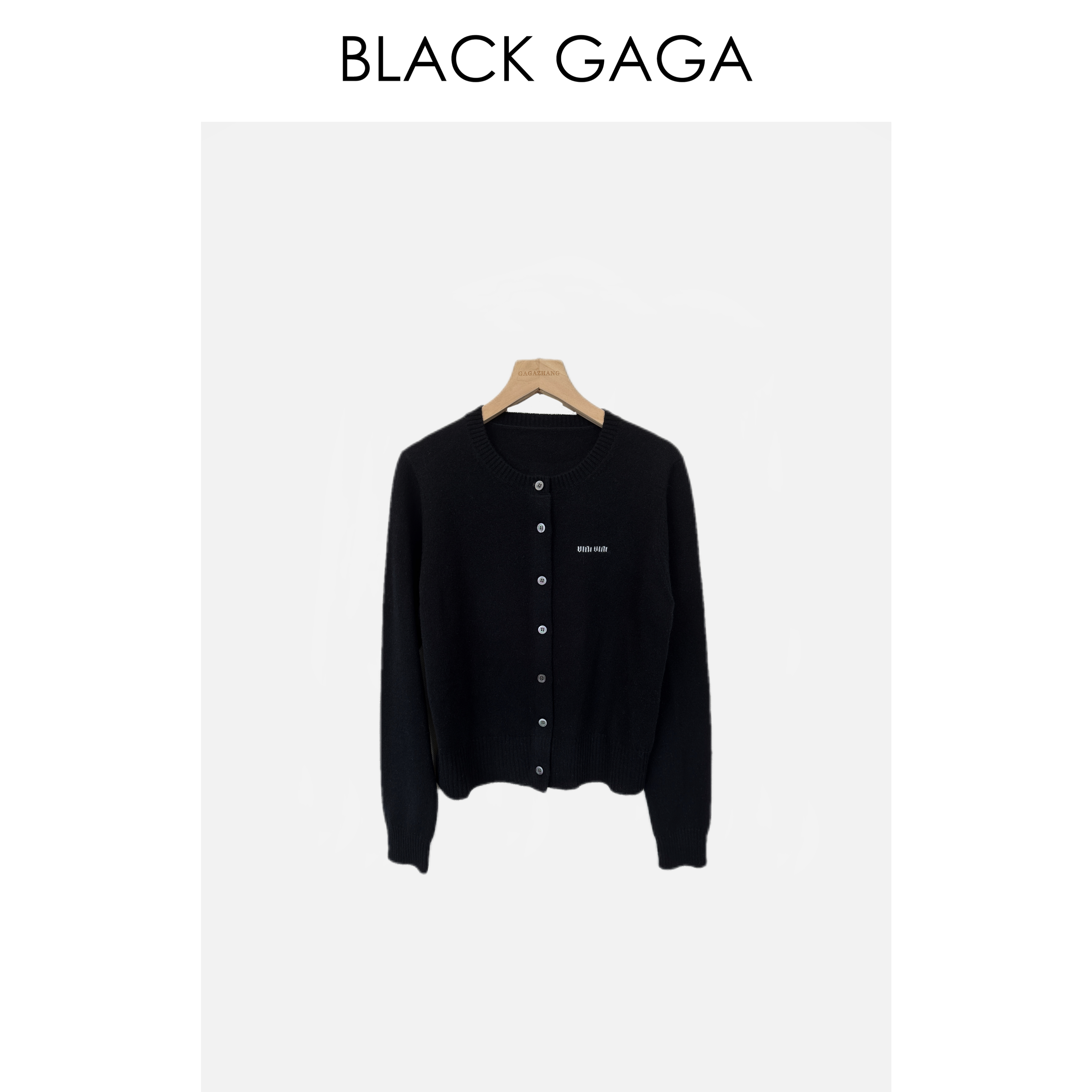 BLACK GAGA【m家羊毛衫】休闲圆领短款百搭羊毛三色针织衫 G2309C04