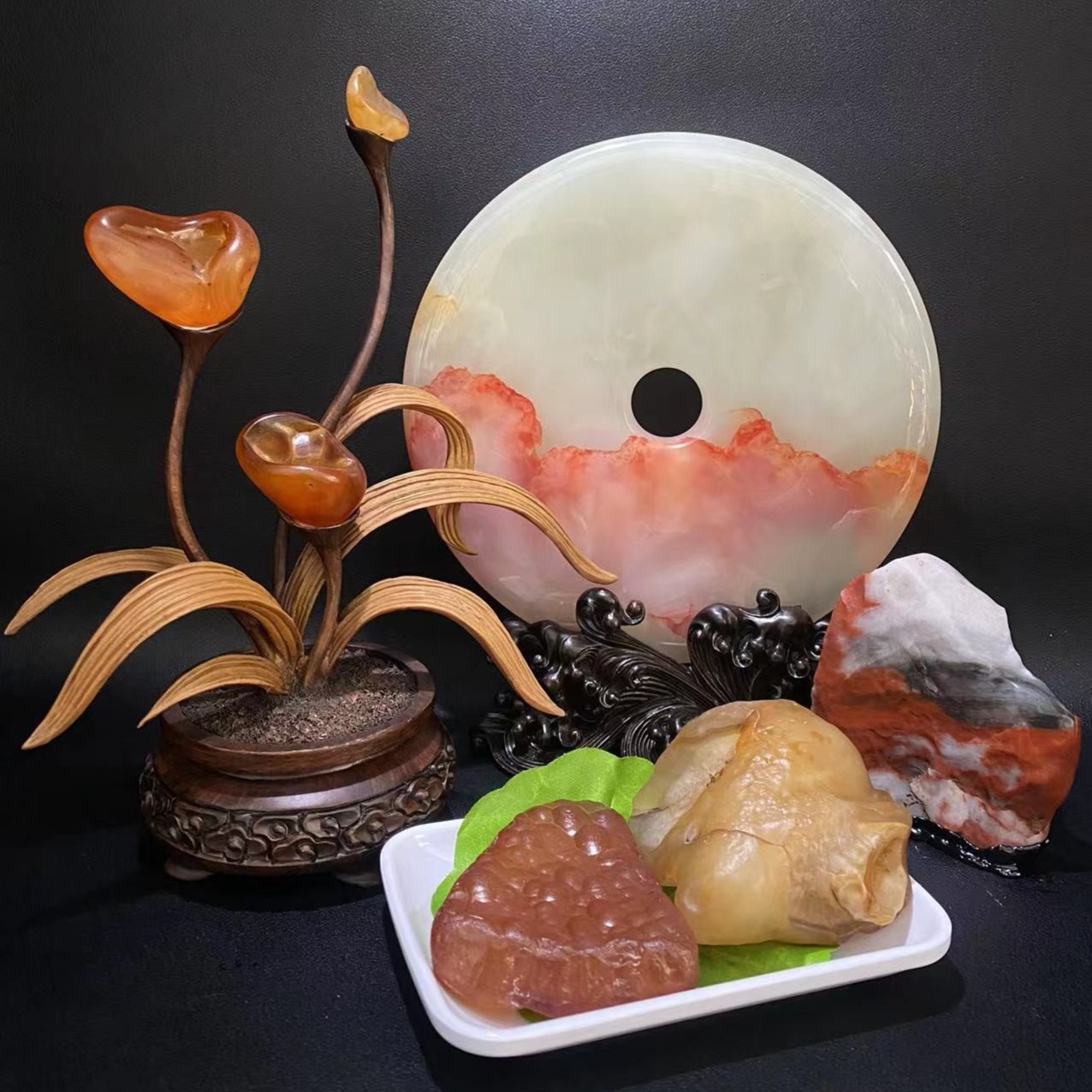 内蒙古戈壁石奇石客厅家居装饰品3D模型摆件（直播链接）