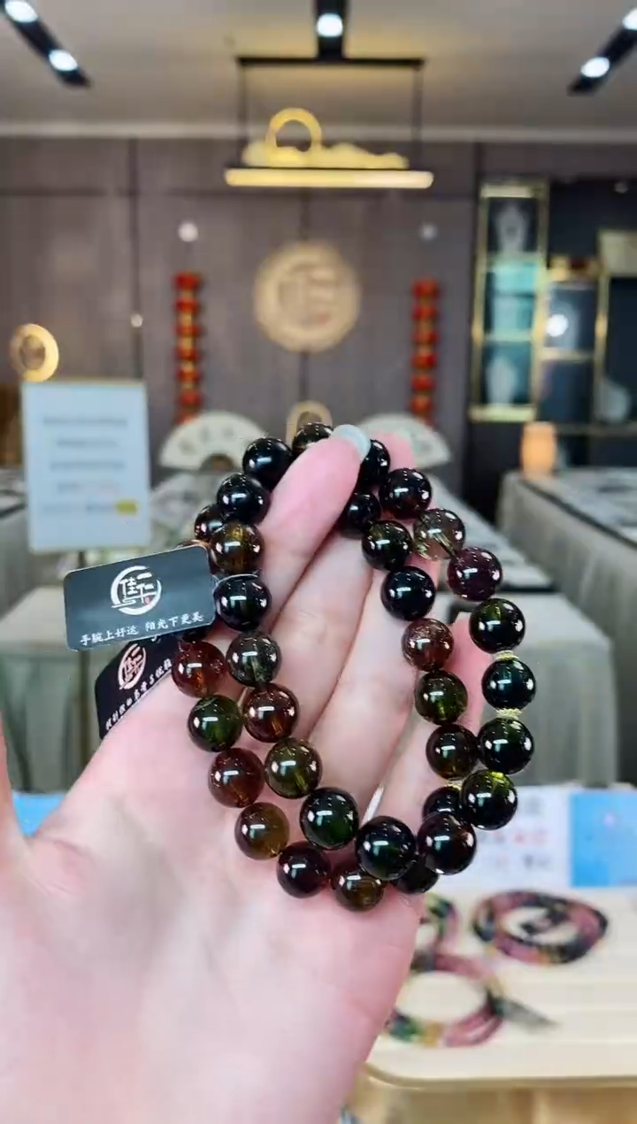 【闪购商品】碧玺黑美人单圈手串10mm+未镶嵌（多样性发一条）