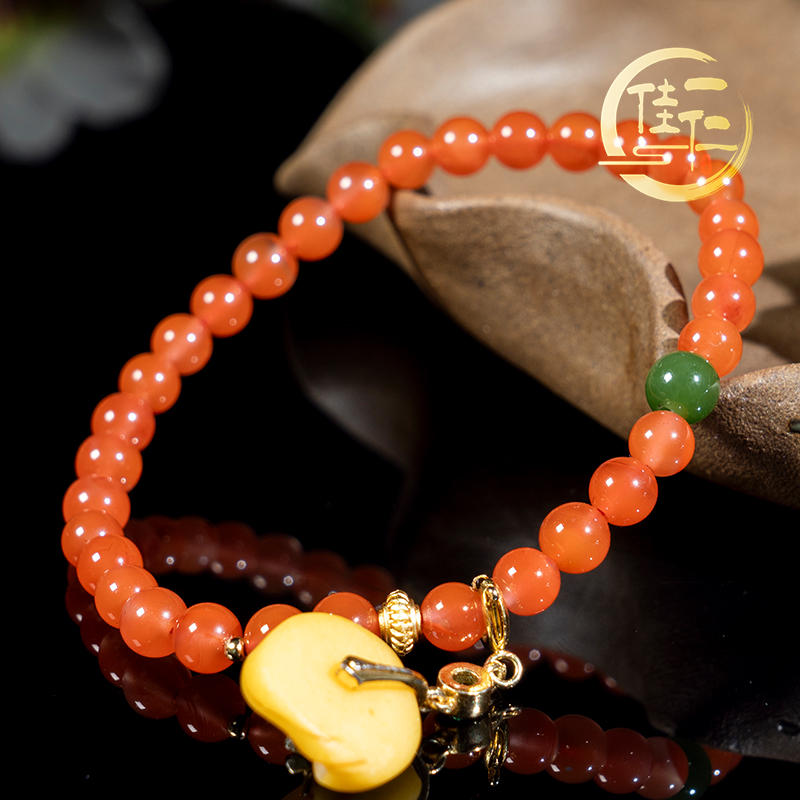 （直播同价）南红玛瑙diy·单圈手工手串女款产品首饰（正品带证）