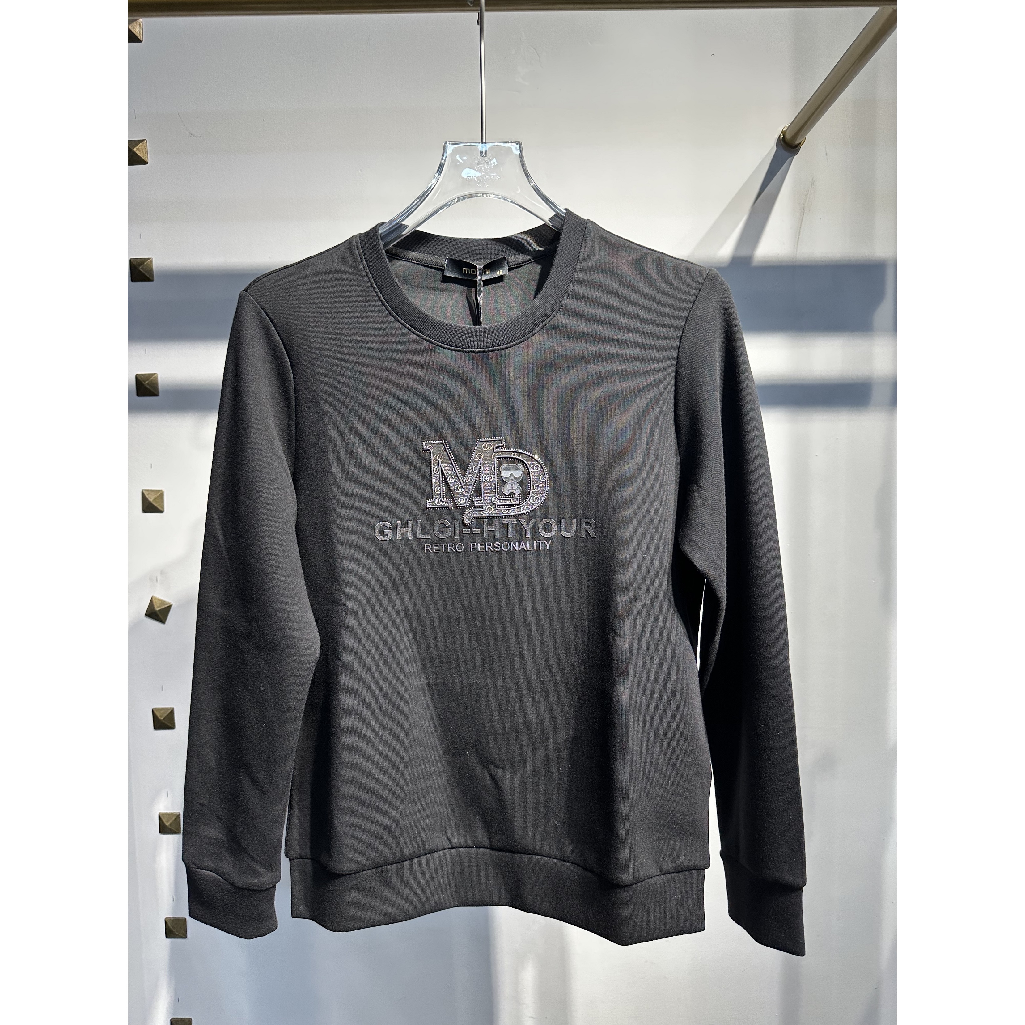 BX烫钻圆领高标简欧卫衣（89030）