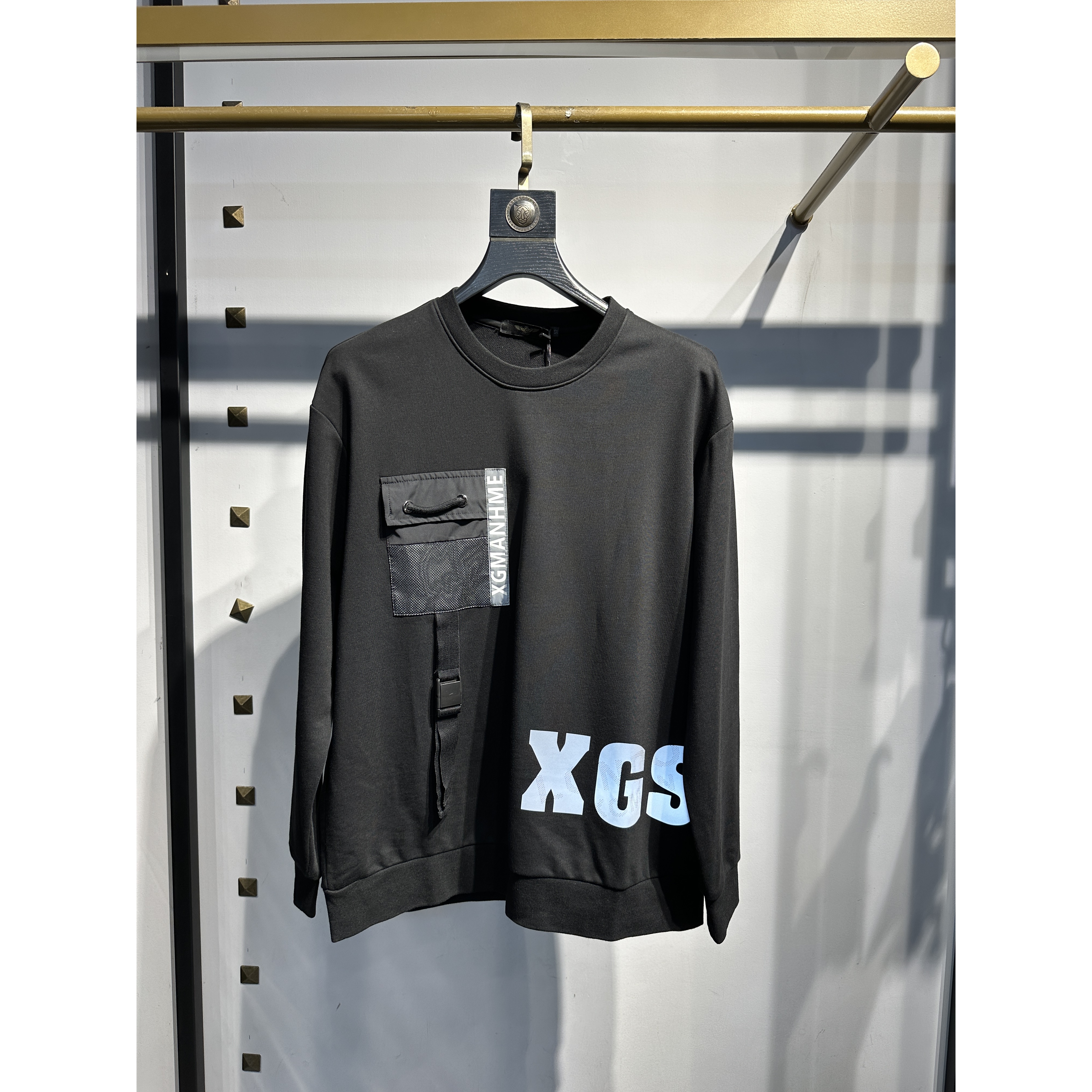 BX秋冬不加绒工装大口袋立体刺绣卫衣（51612）