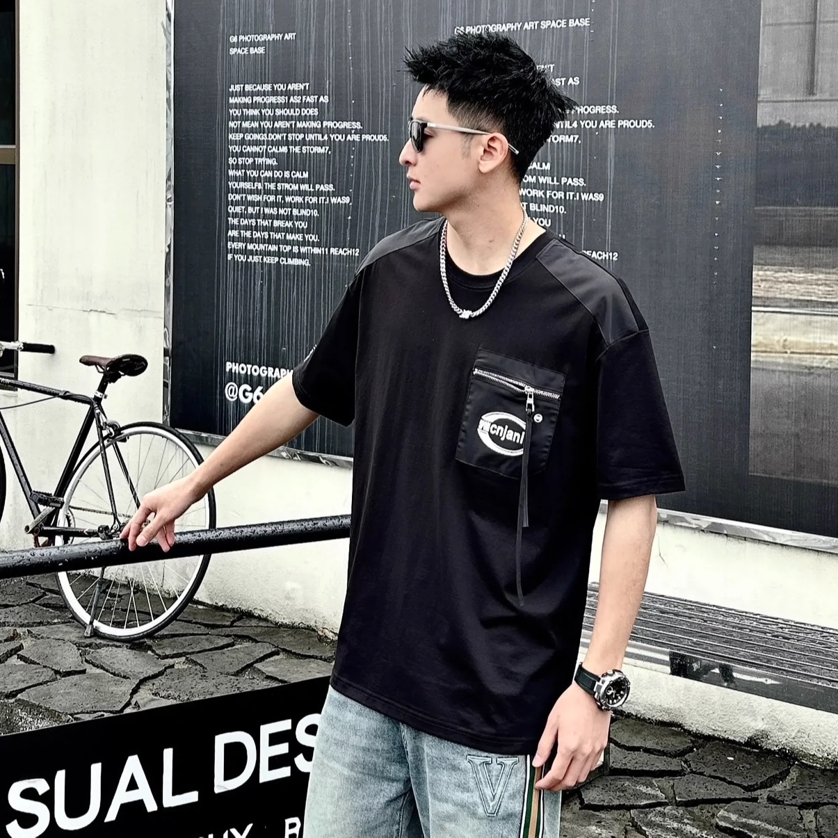 MD新款（220克双丝光）潮欧原创设计师款短袖（72008）