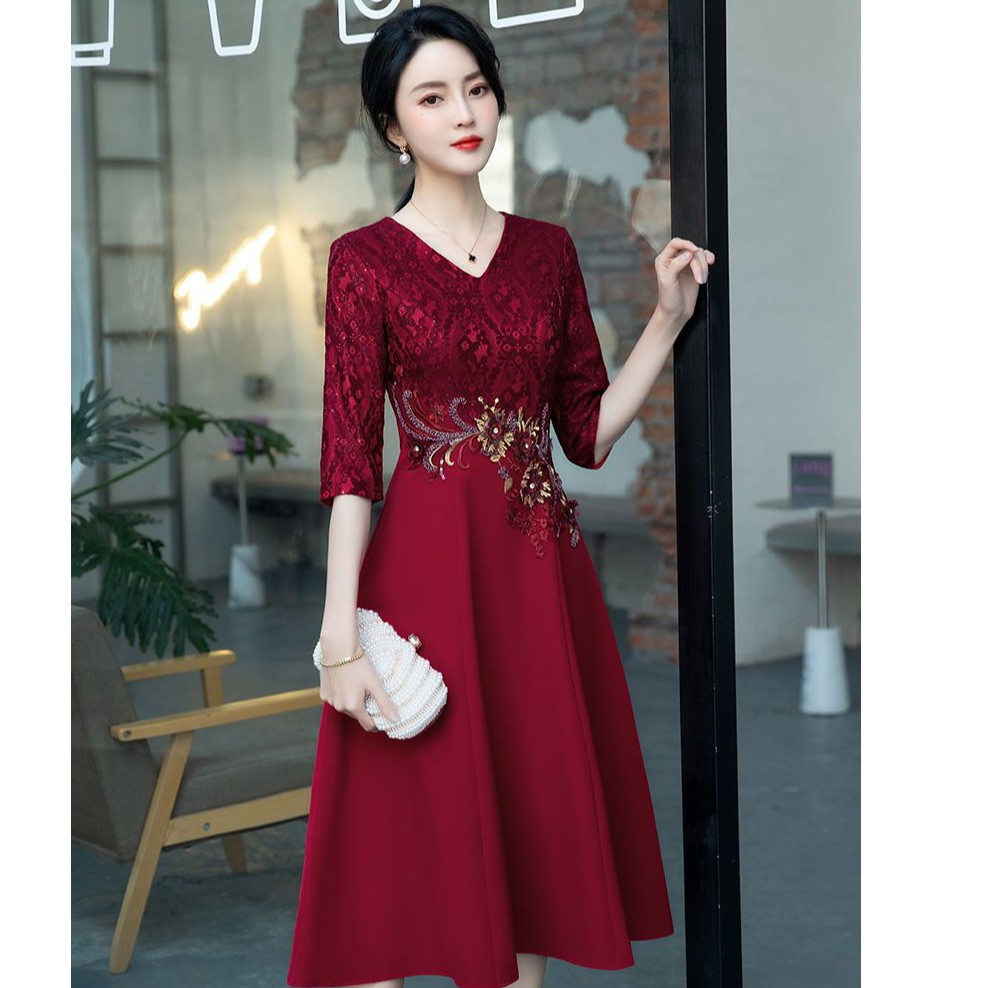 TUCANO/啄木鳥妈妈装婚宴晚礼服女年轻款丈母娘喜婆婆婚礼结婚