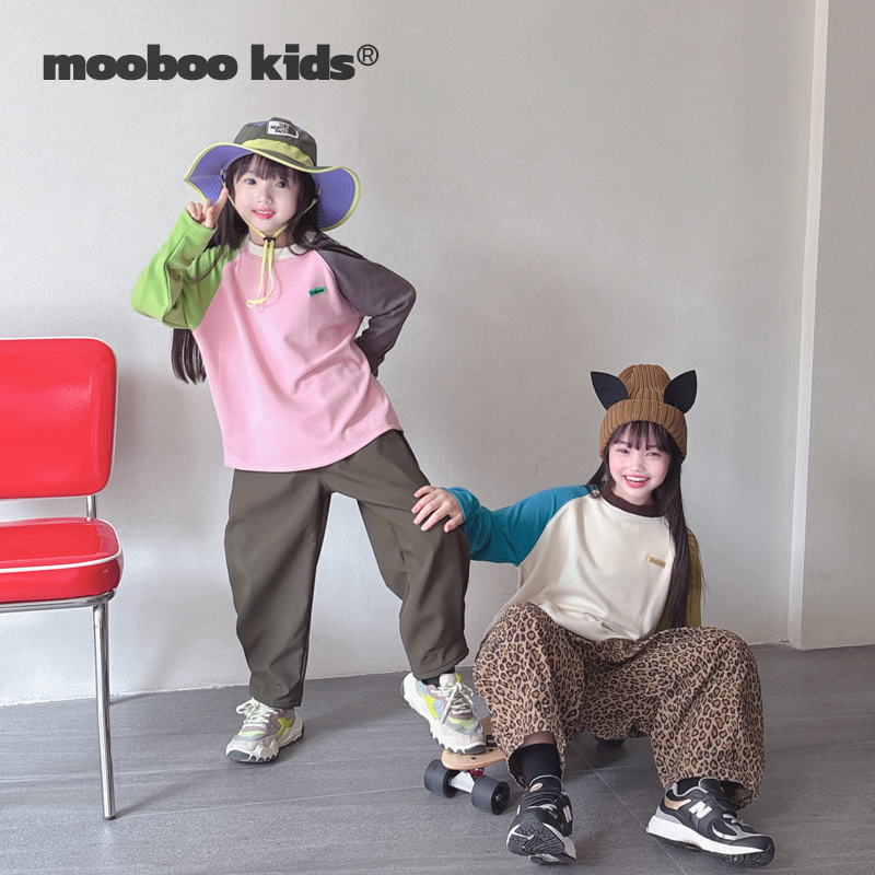 墨宝童装 MoobooKids_抗菌保暖肤感卷王双色牛角T恤