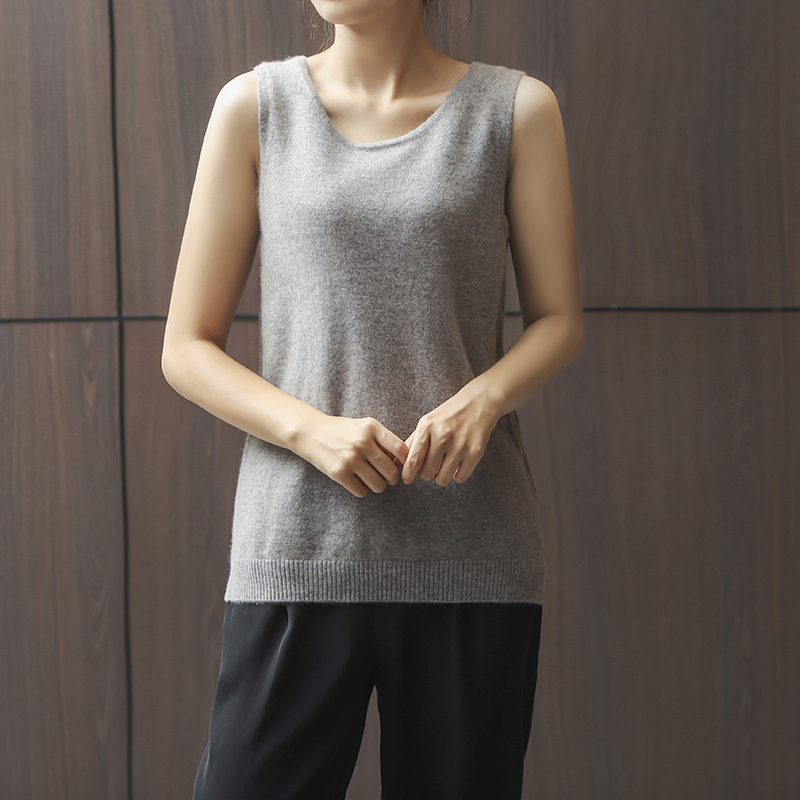 【羊羔绒】8026纳驰高端女士吊带背心内搭纯色秋冬羊绒针织衫