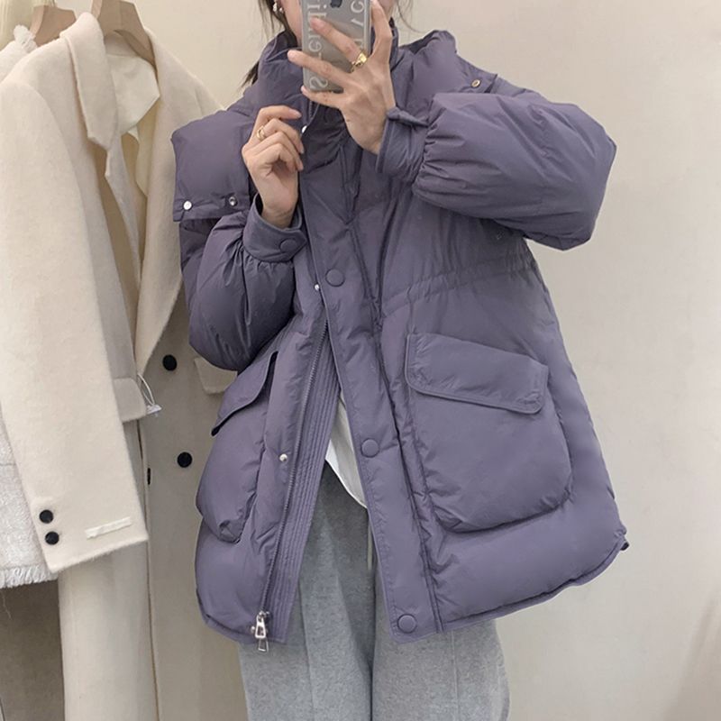 波司澄23新款羽绒服今年流行爆款棉服女2023冬季新款连帽中长收腰