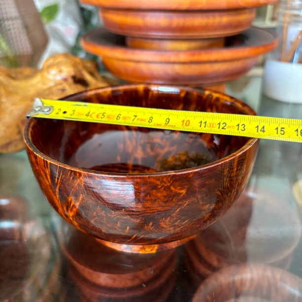 12.5cm13cm特价处理瑕疵款边杂木吃饭碗糌粑碗面块碗手工家用耐热