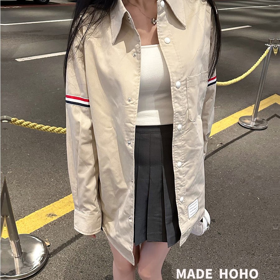 made hoho【经典衬衫】秋冬经典卡其色休闲百搭衬衫