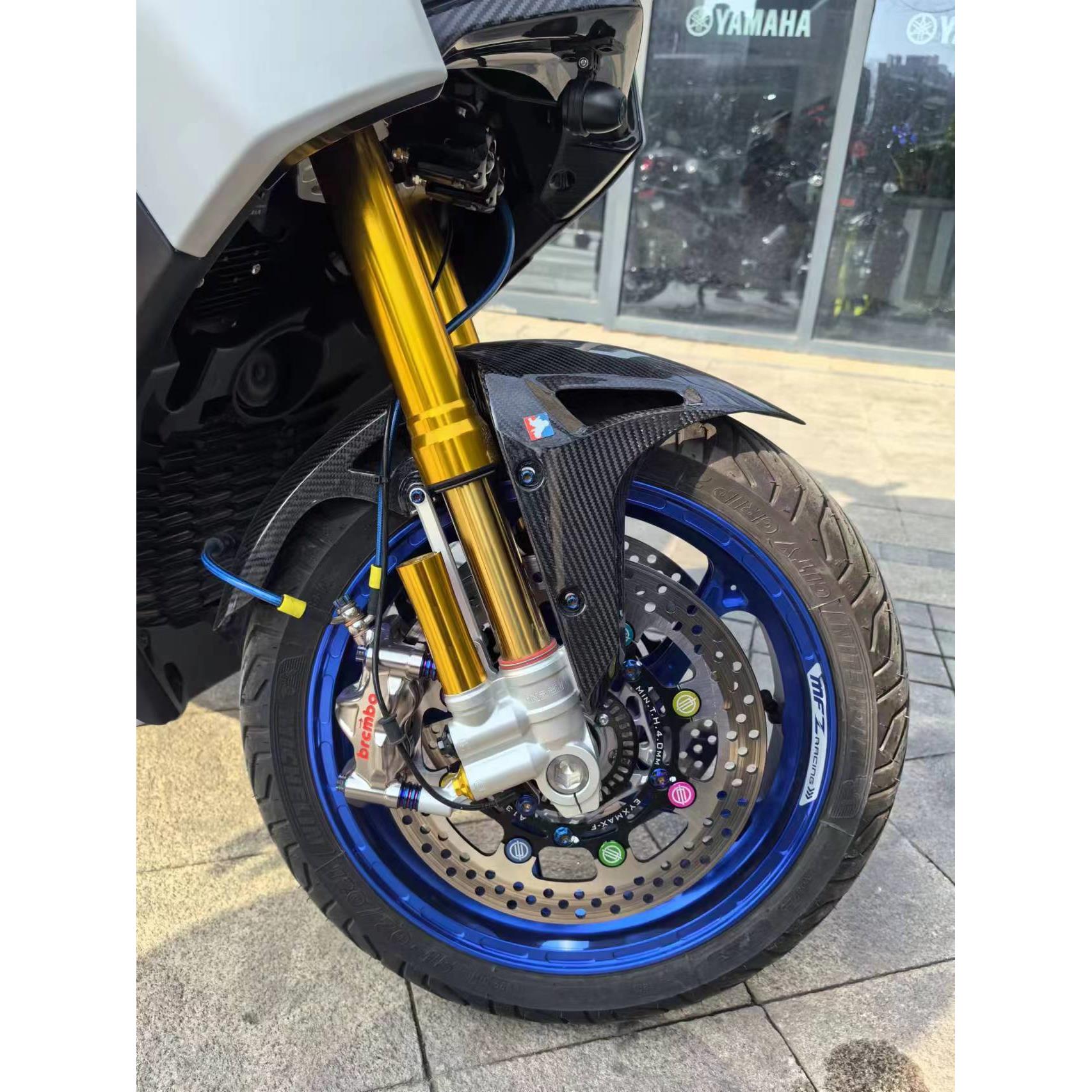 英本INBEN雅马哈XMAX300改装前减震倒置避震器倒叉可调气瓶后减震