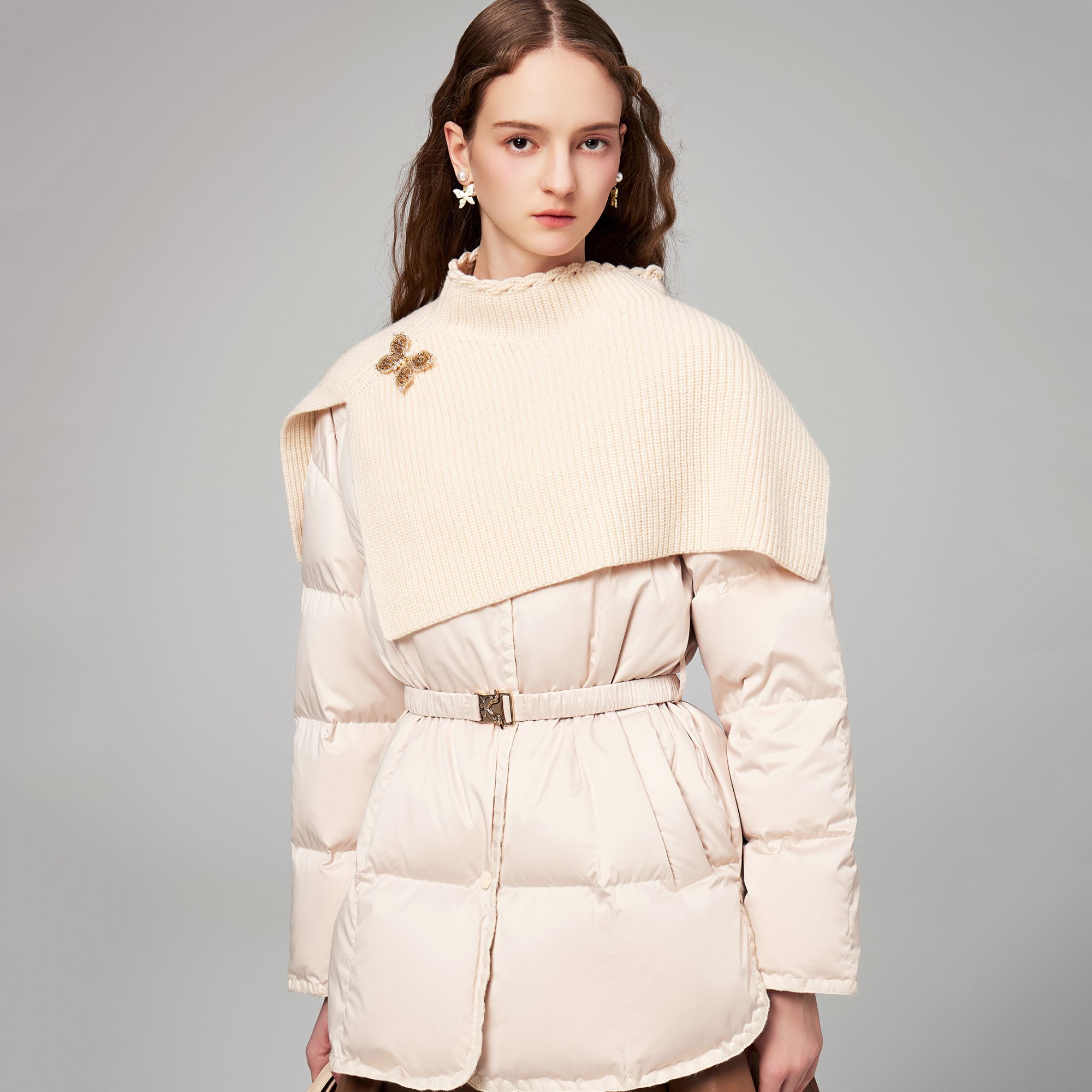 COCOON/可可尼围脖牛筋腰带收腰羽绒24410BF153088033