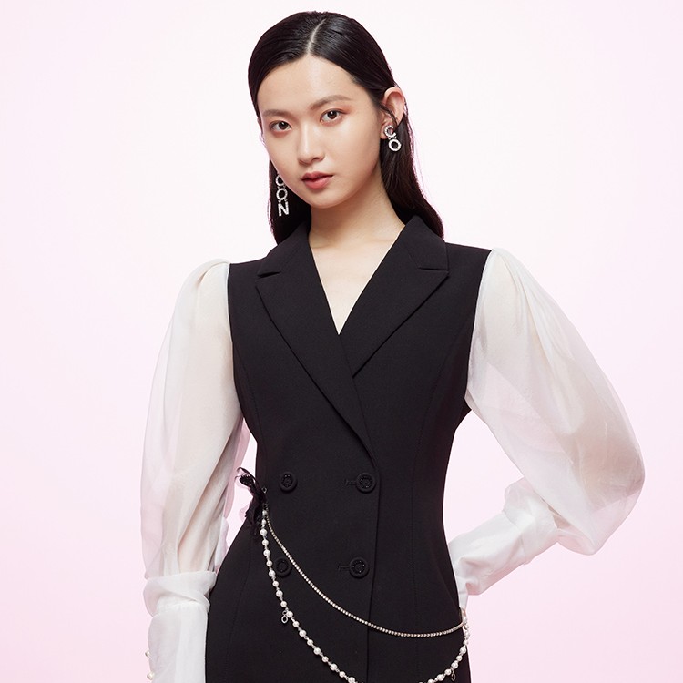 COCOON/可可尼名媛显瘦时尚收腰连衣裙23101AF024053020