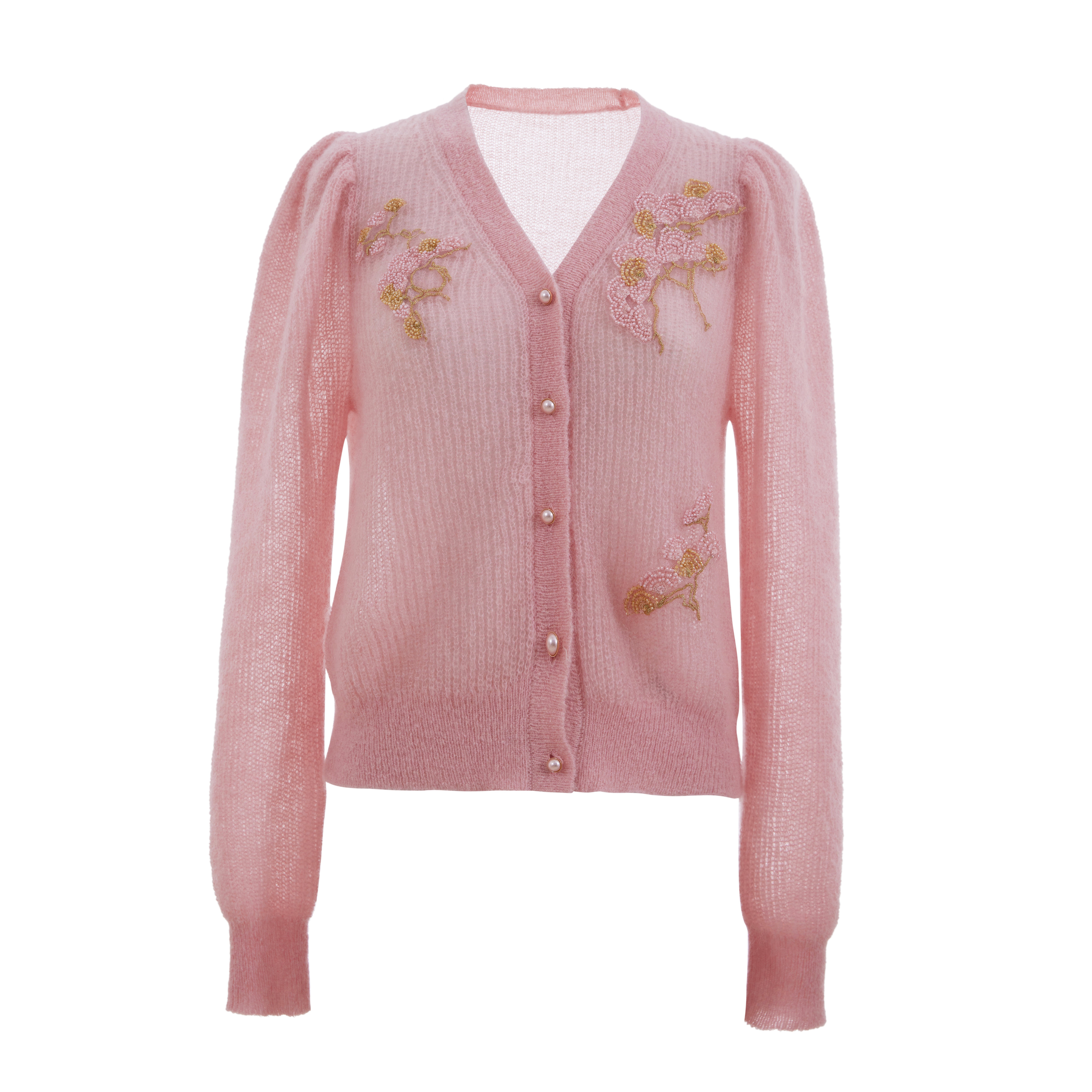 COCOON/可可尼气质绣花长袖百搭时尚镂空开衫23102AF311093048