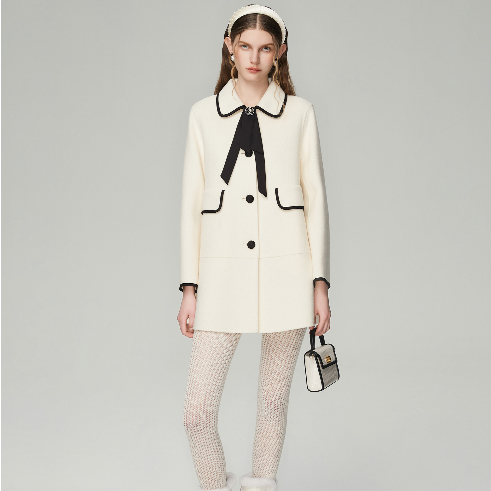 COCOON/可可尼小A型撞色大衣23410AF123044012