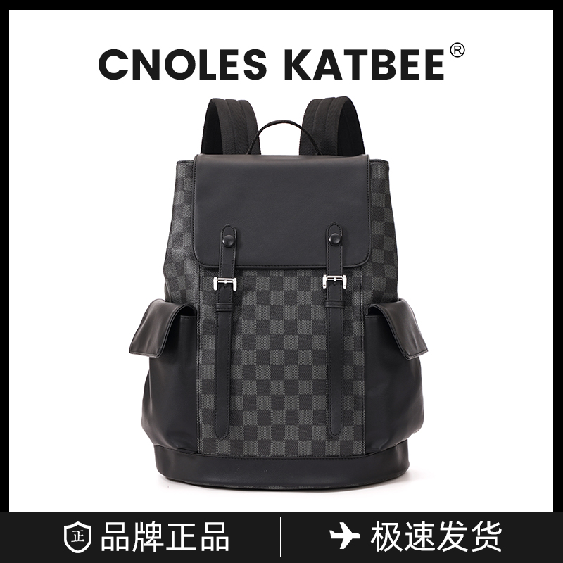 双肩包欧美风潮牌时尚旅行背包 休闲商务电脑包街头潮流韩版男包