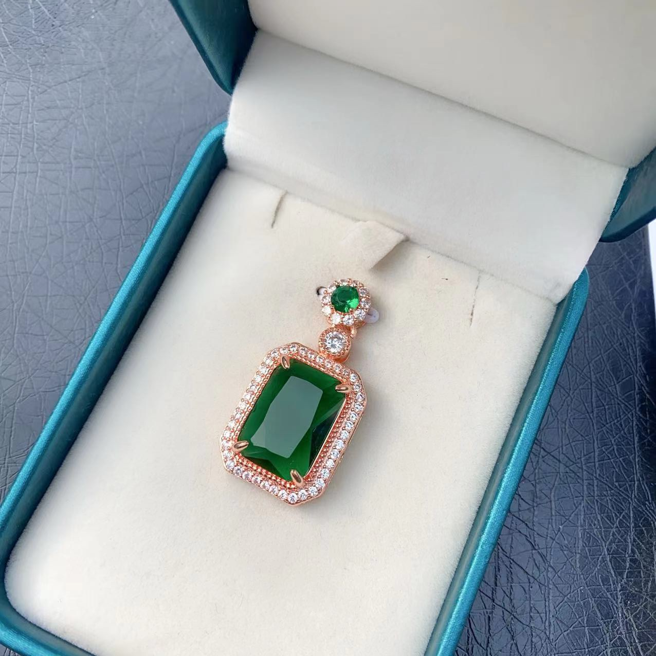 SJ-6006祖母绿【项链】满钻豪镶时尚百搭款-LS（拍一发一多样性发货）