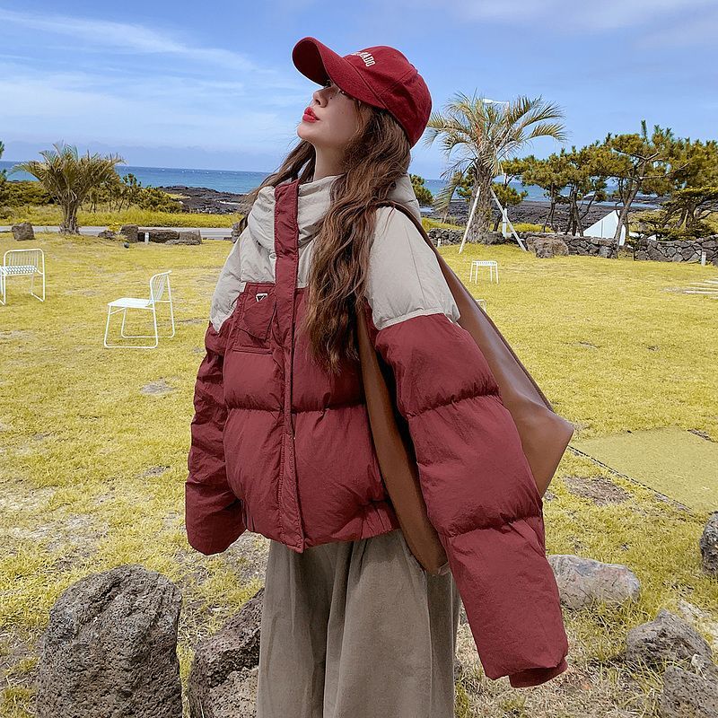 鸭鸭羽绒服2023新款女洋气爆款小个子短款宽松显瘦不臃肿冬季外
