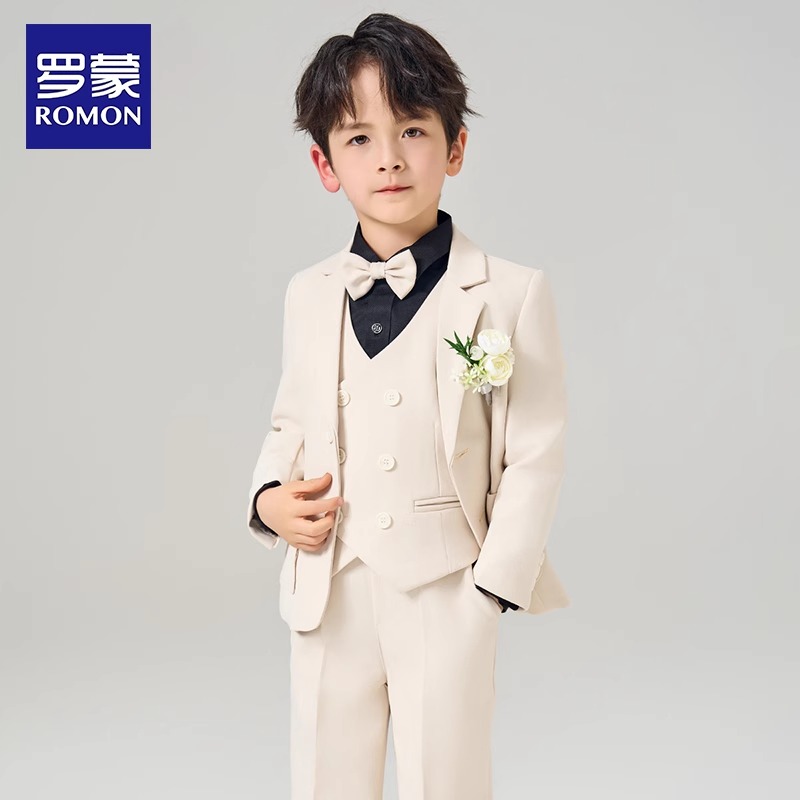 Romon/罗蒙儿童西装套装男童花童礼服春秋男孩钢琴演出服走秀西服