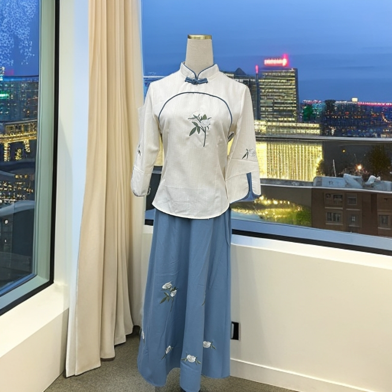 (倩倩专属）新款国风刺绣长袖套装NO退NO换