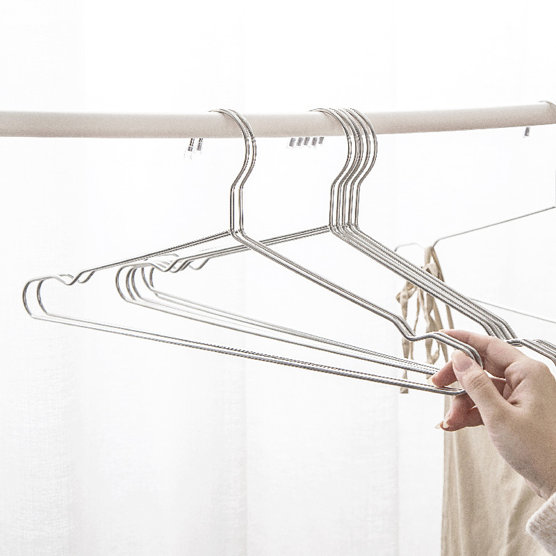 清仓不锈钢衣架批发家用晾衣架儿童成人衣架子防滑实心挂衣架衣撑