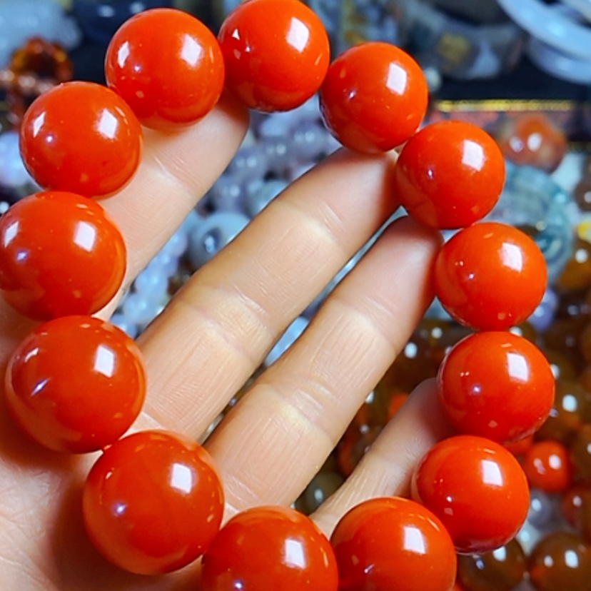 【闪购商品】玛瑙/玉髓手串未镶嵌繁**火