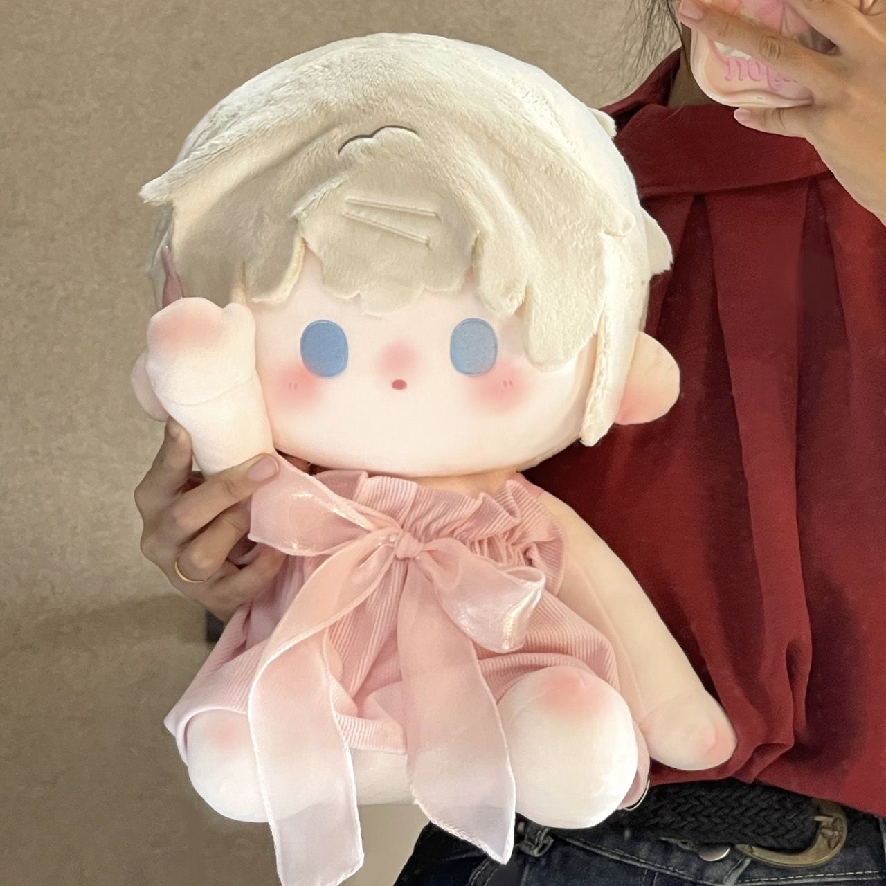 【水蜜桃】棉花娃衣娃娃现货40cm衣服坐姿背带裤玩偶替换公仔