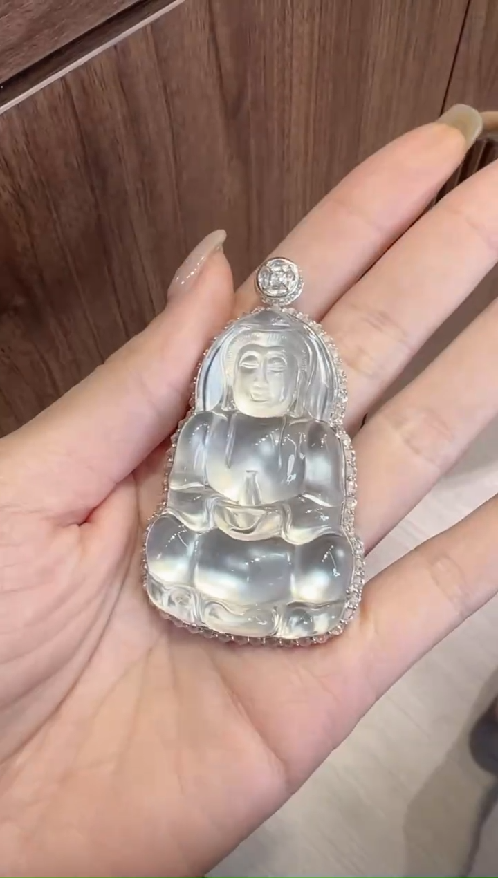 【闪购商品】石英质玉颈饰银S925镶嵌吊坠