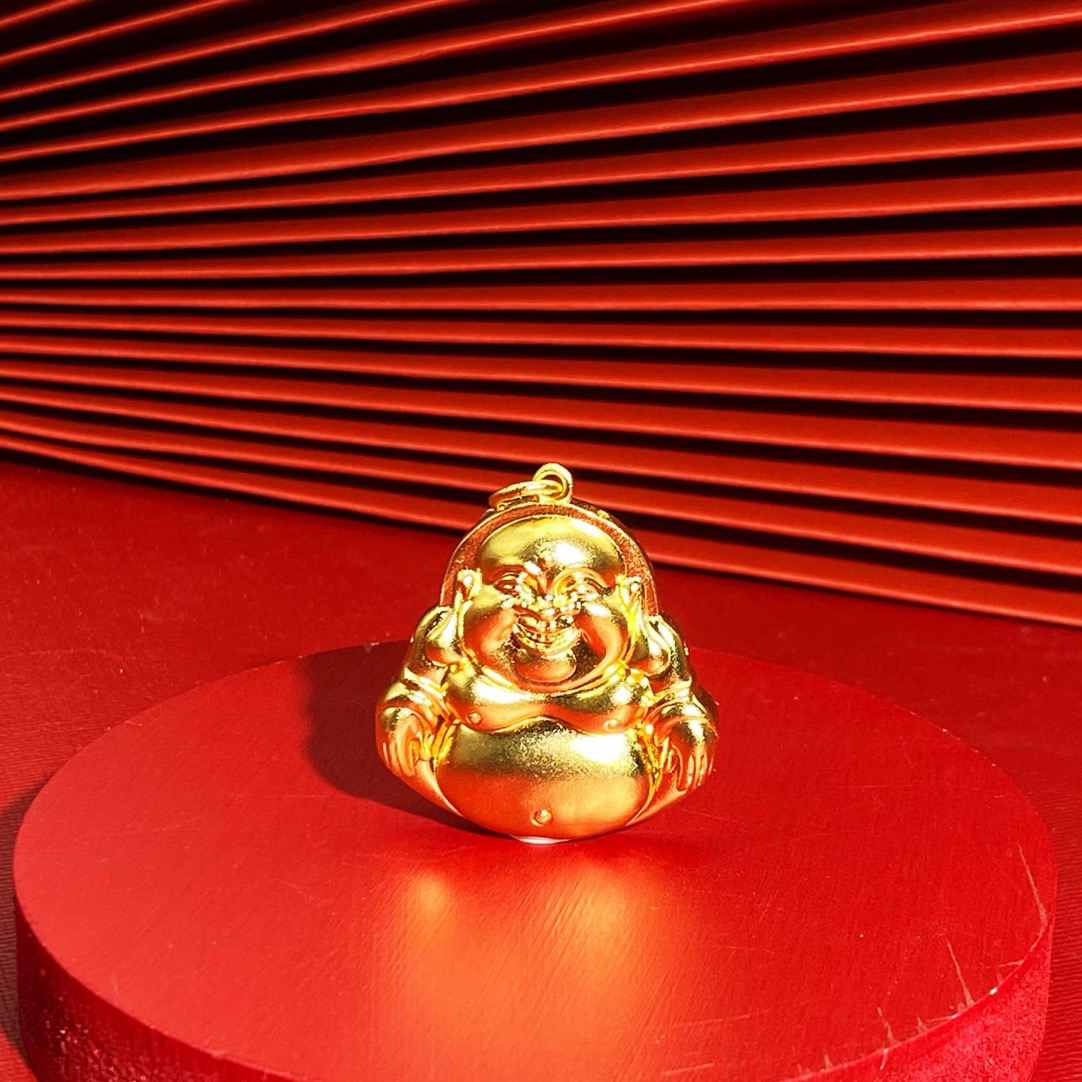 吊坠足银 足银吊坠新款笑笑弗头大气高端古法传承经典百搭