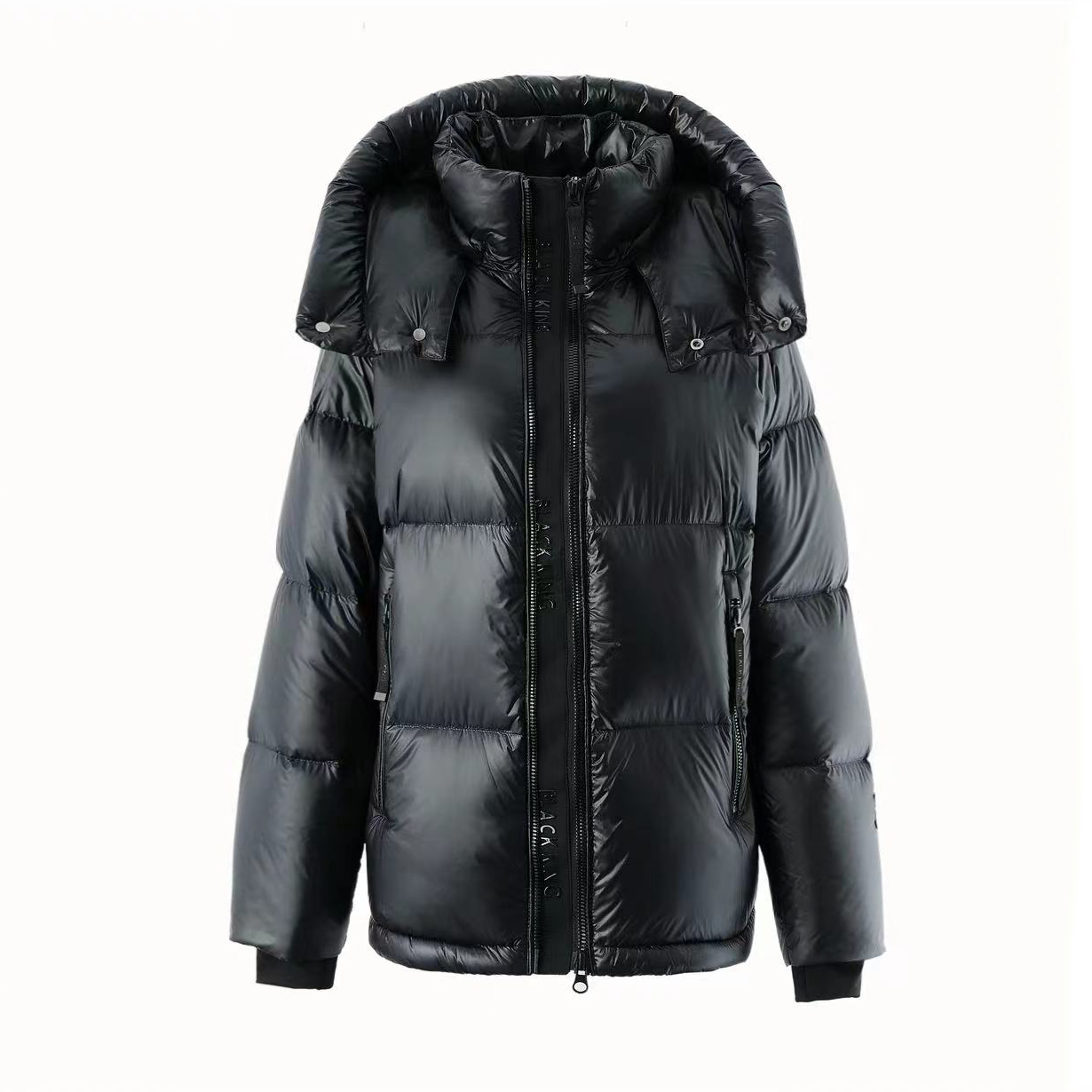 黑珍珠高端鹅绒服男女同款重磅高蓬白鹅绒连帽鹅绒服HZER-039