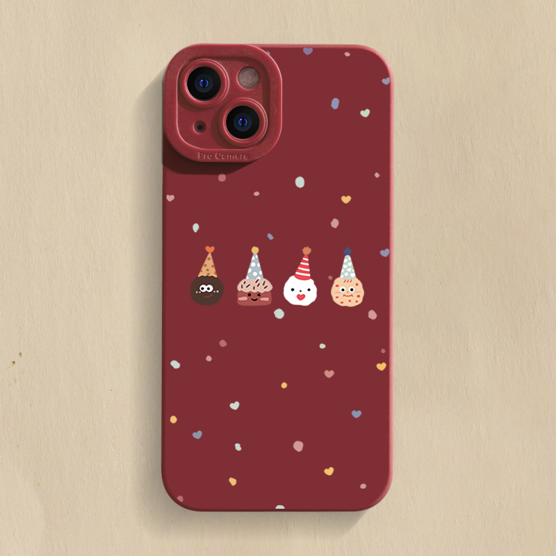 雪人饼干iPhone15ProMax手机壳14苹果13硅胶12/11全包78卡通xs/xr