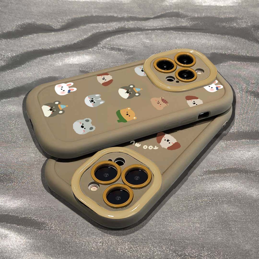 苹果新款iPhone13/15/14promax泡芙壳12/11满屏动物高颜值手机壳X