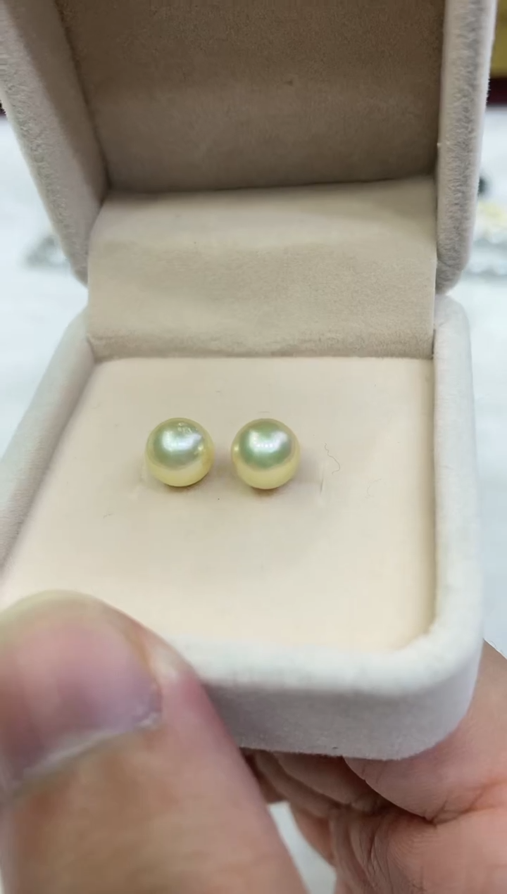 【闪购商品】海水珍珠耳饰18K金镶嵌QC5