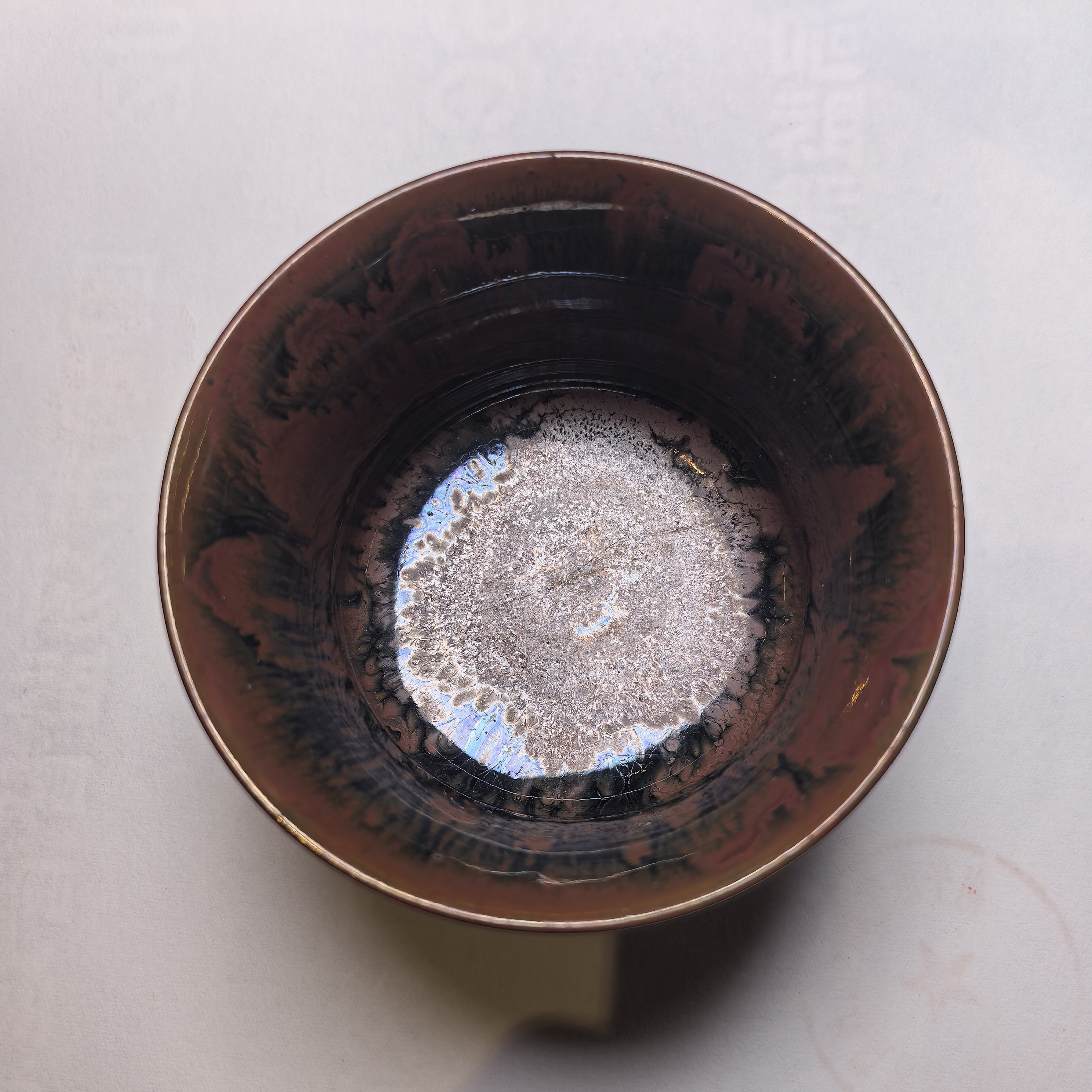 建窑建盏，进贡堂龙窑柴烧水墨山水竹节杯，原矿原釉，精品上架！