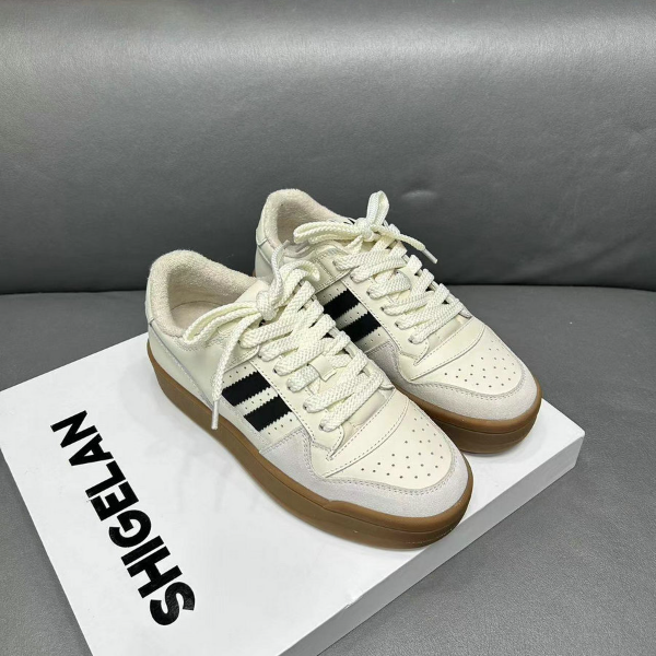 诗歌兰女鞋新款时尚百搭厚底系带休闲鞋