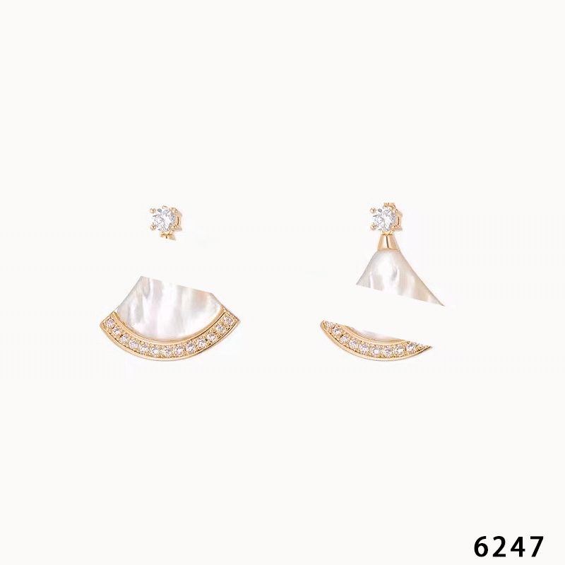 铜合金耳饰 6247-精致简约百搭耳环小众欧美优雅素款法式