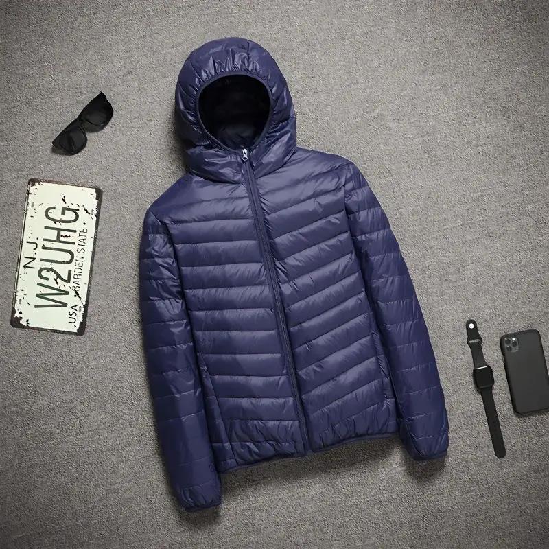 鸭鸭反季清仓轻薄羽绒服男大码超薄轻便防寒短款保暖外套