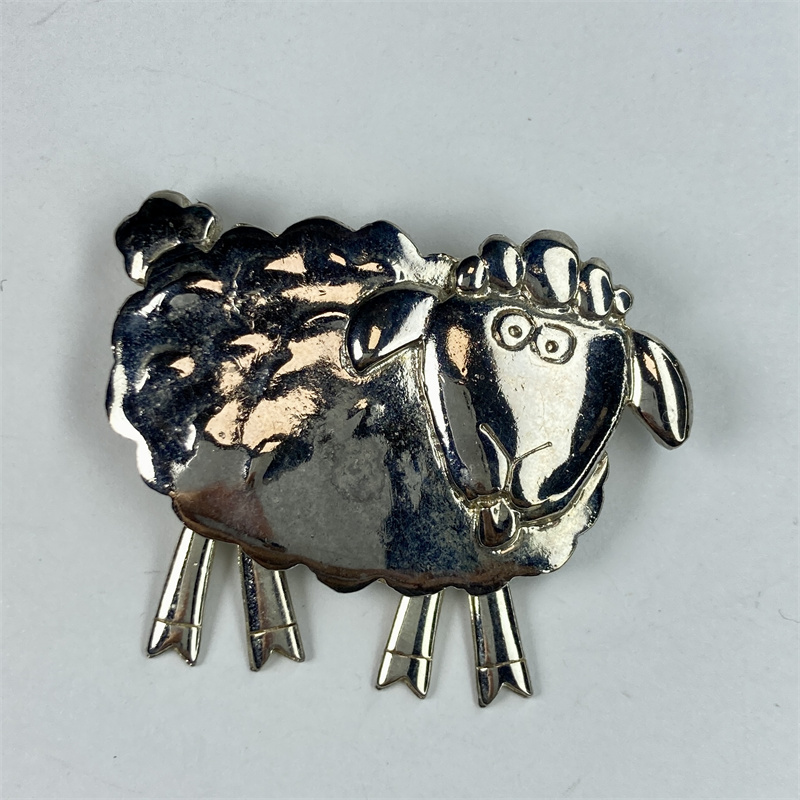 合金胸针 银色小绵羊胸针1-7【2061105-081】