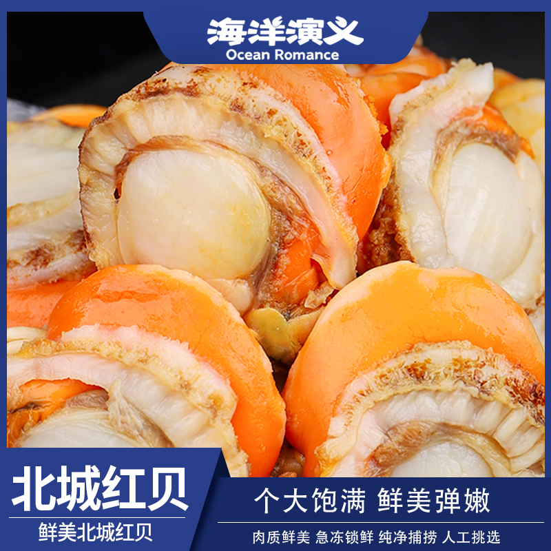 【海洋演义】扇贝肉 200g/包*4包 商城专享