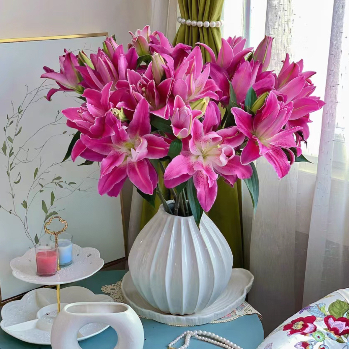 【紫莲花】 重瓣百合 云南基地直发水养鲜切花