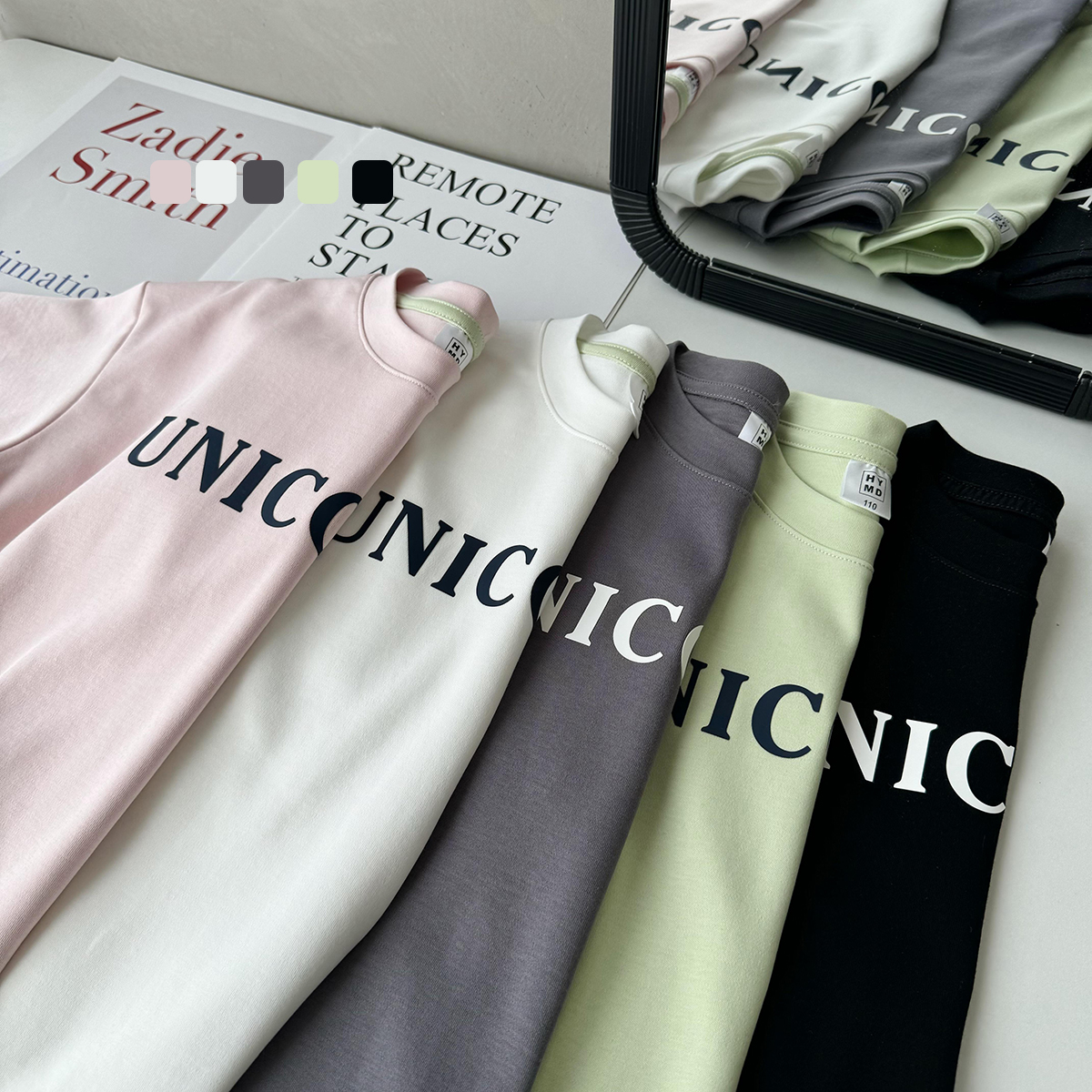 【高精棉立体压花短袖】儿童双面棉软糯糯简约风半袖~薄款T恤24197