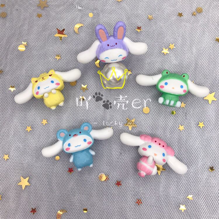 5款玉桂狗 动物COS版大耳狗 奶油手机壳公仔 耳饰配件