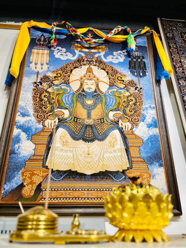 圣祖像佛化成吉思汗（不含框架）