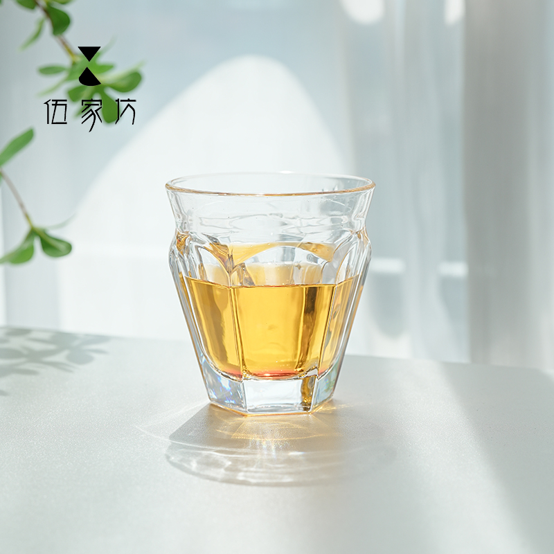 伍家坊星韵杯威士忌洋酒水晶玻璃酒杯喝茶主人杯家用水杯