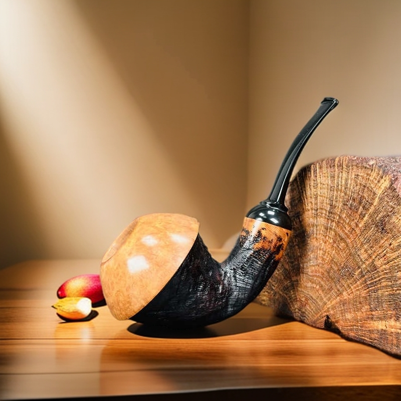 俄罗斯Sergei Ailarov 艾拉洛夫手工烟斗石楠木 喷砂葫芦弯斗