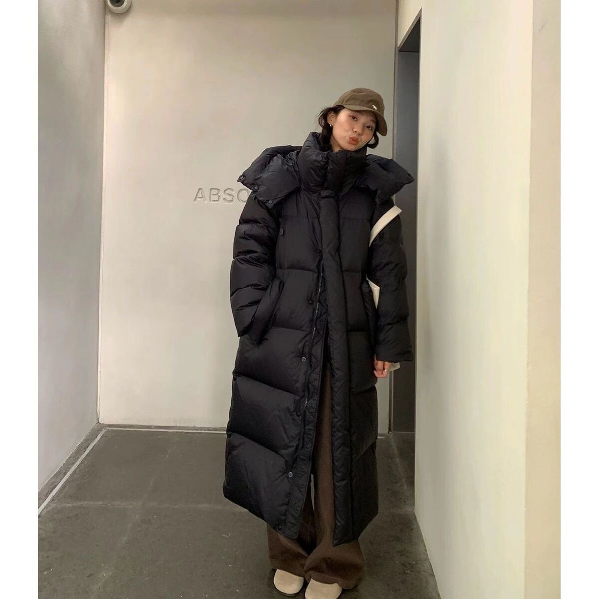 韩版超长过膝加厚保暖宽松棉服大被子外套冬季