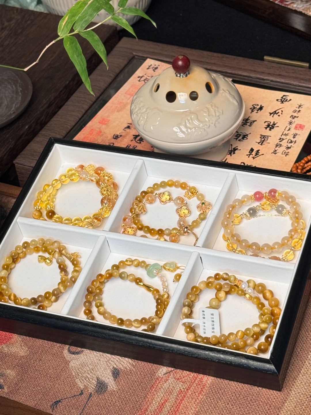 金色小众饰品水晶手串饰品原创小众设计均有瑕疵多样性发介意勿拍