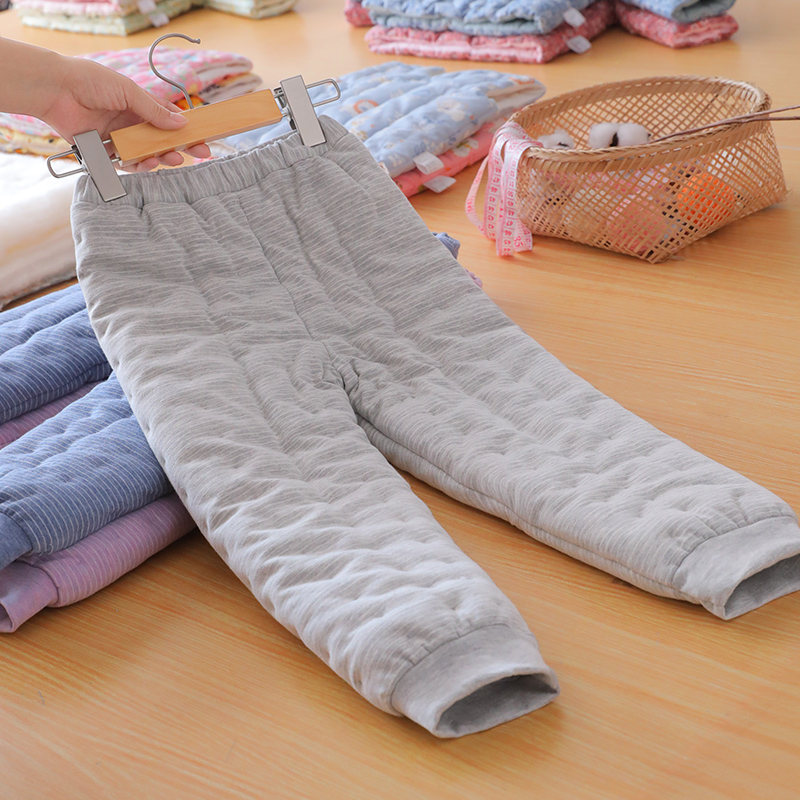 手工儿童棉花棉裤冬季中大童学生内穿内胆加厚纯棉棉裤高腰护肚裤